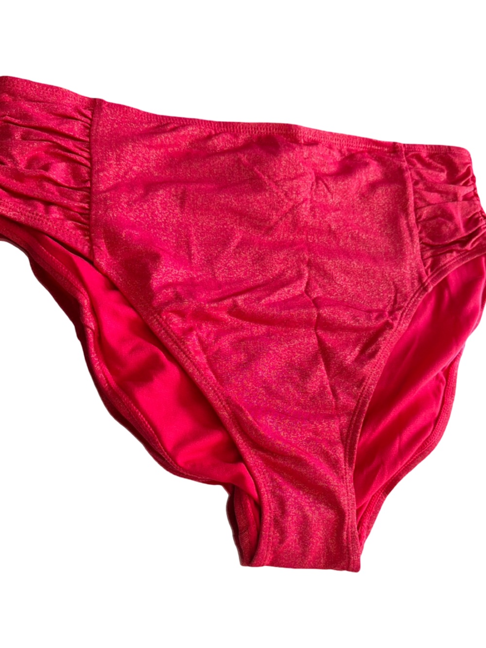 Bright Light Metallic Red Low-Rise Active Bikini Bottom